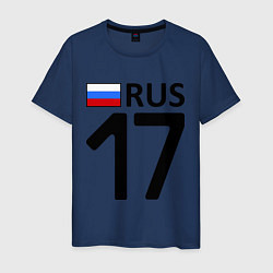 Футболка хлопковая мужская RUS 17, цвет: тёмно-синий