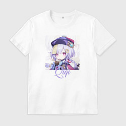 Футболка хлопковая мужская Qiqi, цвет: белый