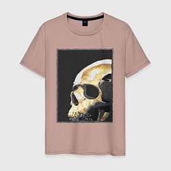 Футболка хлопковая мужская Skull, цвет: пыльно-розовый