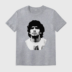 Футболка хлопковая мужская Диего Марадона, цвет: меланж