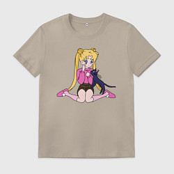 Мужская футболка Усаги и Луна