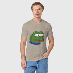 Футболка хлопковая мужская Pepe MonkaS, цвет: миндальный — фото 2