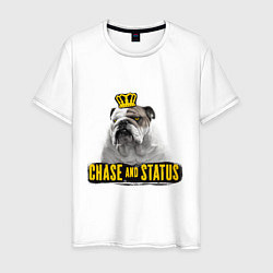 Футболка хлопковая мужская Chase & Status, цвет: белый