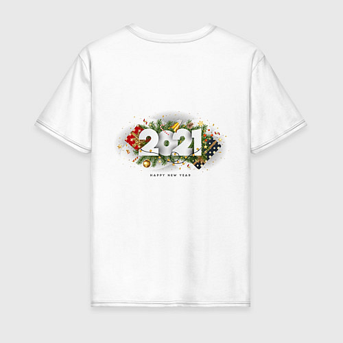 Мужская футболка Пришелец Санта / Белый – фото 2