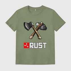 Футболка хлопковая мужская RUST, цвет: авокадо
