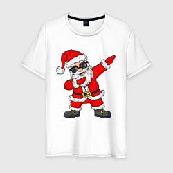 Футболка хлопковая мужская Dabing Santa, цвет: белый