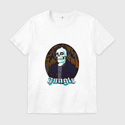 Футболка хлопковая мужская Jungle, цвет: белый