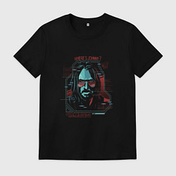 Футболка хлопковая мужская Cyberpunk 2077, цвет: черный