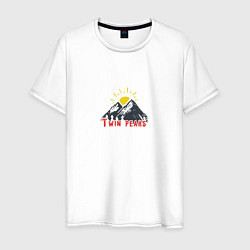 Футболка хлопковая мужская Twin Peaks, цвет: белый