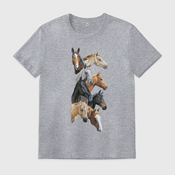 Мужская футболка Лошади