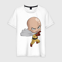 Футболка хлопковая мужская One Punch Man, цвет: белый