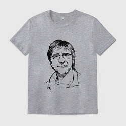 Футболка хлопковая мужская Юрий Шевчук ДДТ, цвет: меланж