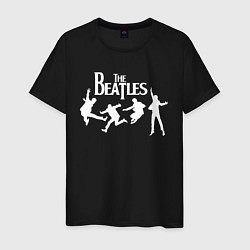 Футболка хлопковая мужская The Beatles, цвет: черный