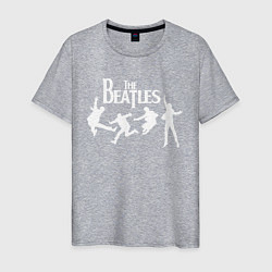 Футболка хлопковая мужская The Beatles, цвет: меланж