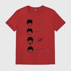 Мужская футболка The Beatles автографы
