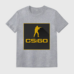 Футболка хлопковая мужская CS GO Z, цвет: меланж