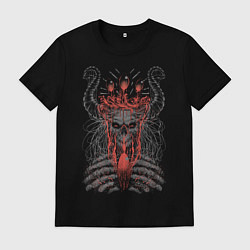 Футболка хлопковая мужская Демон Аквариус, цвет: черный