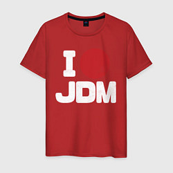 Футболка хлопковая мужская JDM, цвет: красный