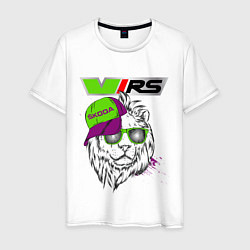 Футболка хлопковая мужская Skoda RS Шкода РС Z, цвет: белый