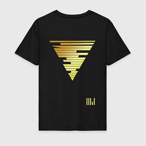 Мужская футболка Cyberpunk 2077 gold / Черный – фото 2