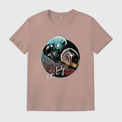 Футболка хлопковая мужская Get Lucky, цвет: пыльно-розовый