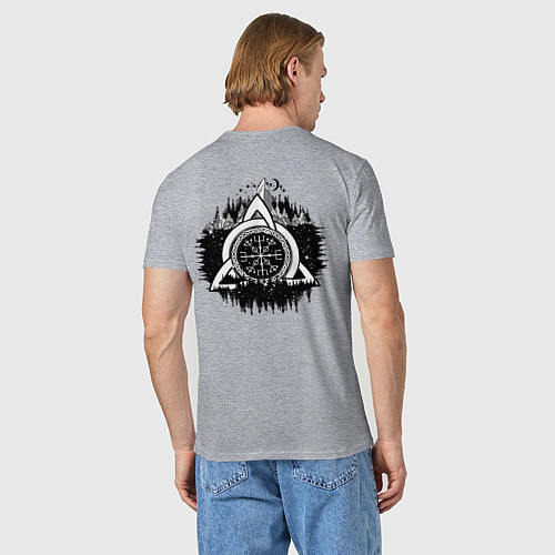 Мужская футболка Вегвизир Рунический Компас / Меланж – фото 4
