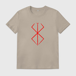 Футболка хлопковая мужская BERSERK БЕРСЕРК КЛЕЙМО, цвет: миндальный