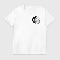 Футболка хлопковая мужская Слух, цвет: белый