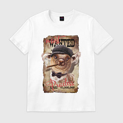 Футболка хлопковая мужская Wanted lama, цвет: белый