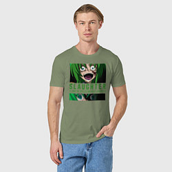 Футболка хлопковая мужская Slaughter, цвет: авокадо — фото 2