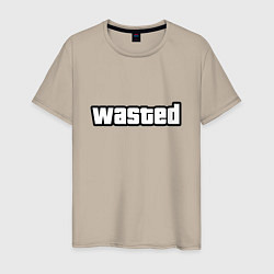 Футболка хлопковая мужская WASTED, цвет: миндальный