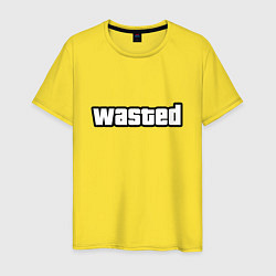Футболка хлопковая мужская WASTED, цвет: желтый