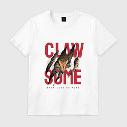 Футболка хлопковая мужская Claw some, цвет: белый
