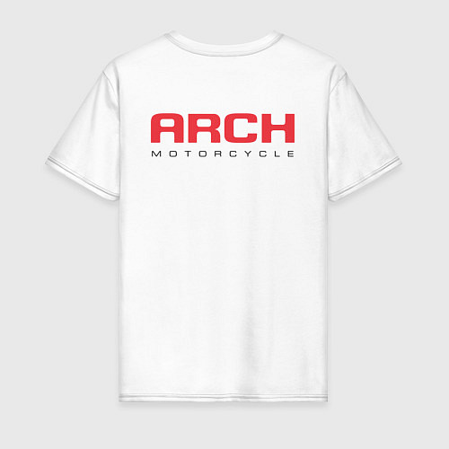 Мужская футболка ARCH Motorcycle Logo спина Z / Белый – фото 2