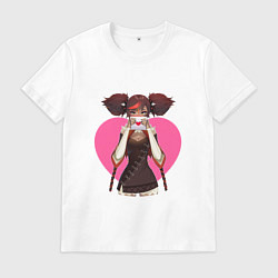 Футболка хлопковая мужская Валентинка Синь Янь, цвет: белый