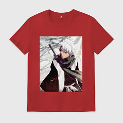 Футболка хлопковая мужская Hitsugaya Toshiro, цвет: красный