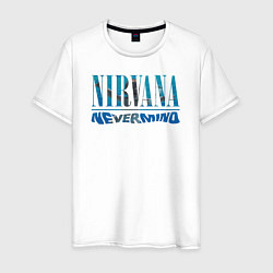 Футболка хлопковая мужская Нирвана Nevermind Альбом, цвет: белый