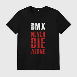 Футболка хлопковая мужская DMX - Never die alone, цвет: черный