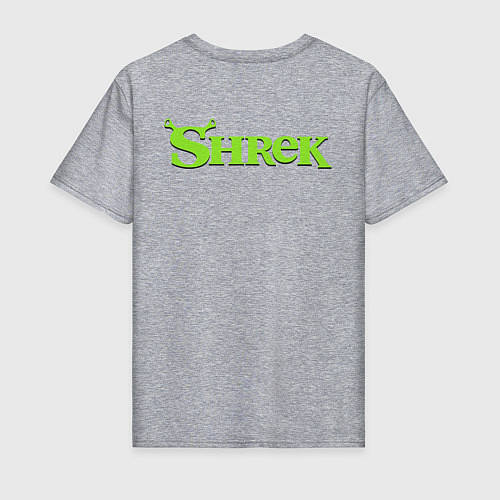 Мужская футболка Shrek: Logo S / Меланж – фото 2
