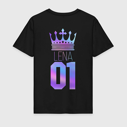 Мужская футболка Lena 01 на спине / Черный – фото 2