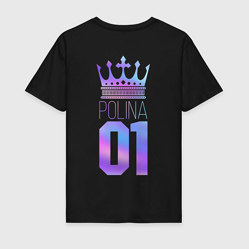 Мужская футболка Polina 01 на спине / Черный – фото 2