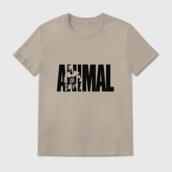 Футболка хлопковая мужская ANIMAL ЭНИМАЛ, цвет: миндальный