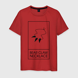 Футболка хлопковая мужская Bear Claw, цвет: красный