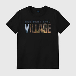 Футболка хлопковая мужская Resident Evil 8 Village Logo, цвет: черный