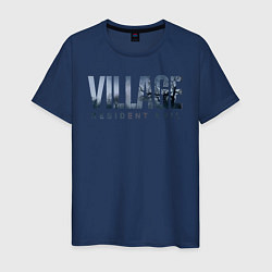 Футболка хлопковая мужская Resident Evil Village Хоррор, цвет: тёмно-синий