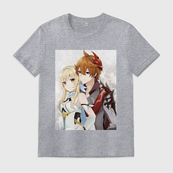 Футболка хлопковая мужская Lumine and tartaglia, цвет: меланж