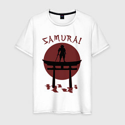 Футболка хлопковая мужская Дух самурая, цвет: белый