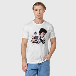 Футболка хлопковая мужская Идзуми, цвет: белый — фото 2