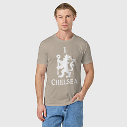 Футболка хлопковая мужская I LOVE CHELSEA, цвет: миндальный — фото 2