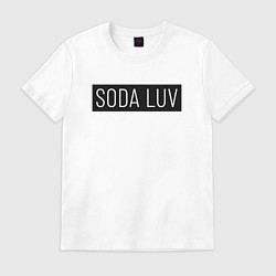Футболка хлопковая мужская SODA LUV, цвет: белый